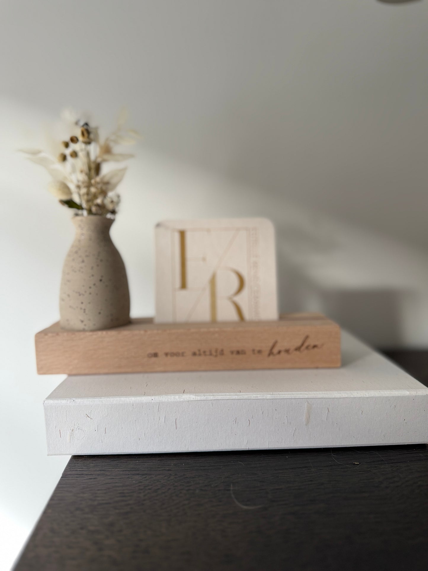 Troostdoosje met houten fotohouder