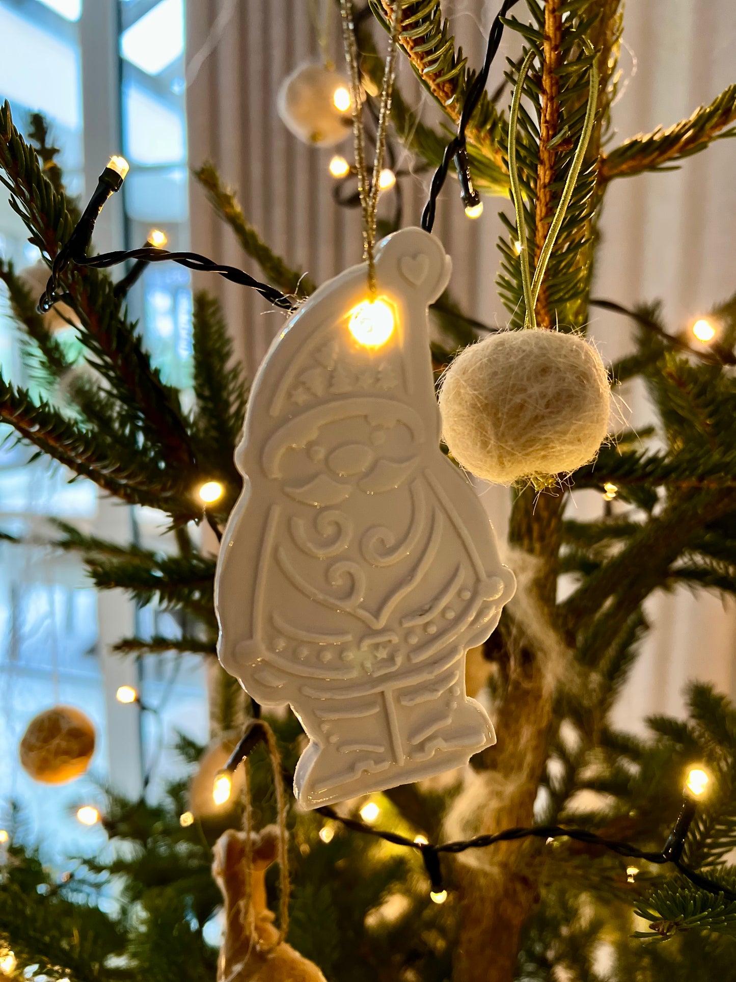 Kerstman in porselein