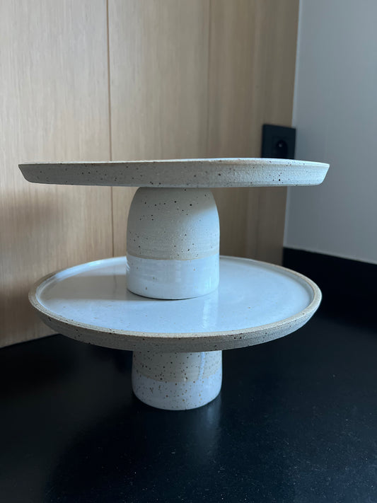 Taartschotel beige groot